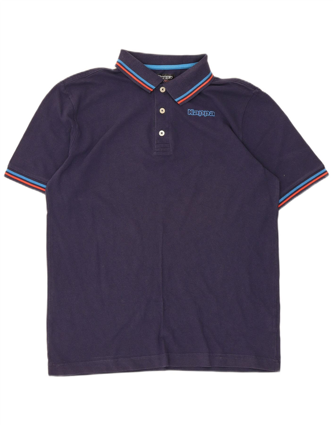 Polo Kappa Uomo Large Blu Navy in cotone