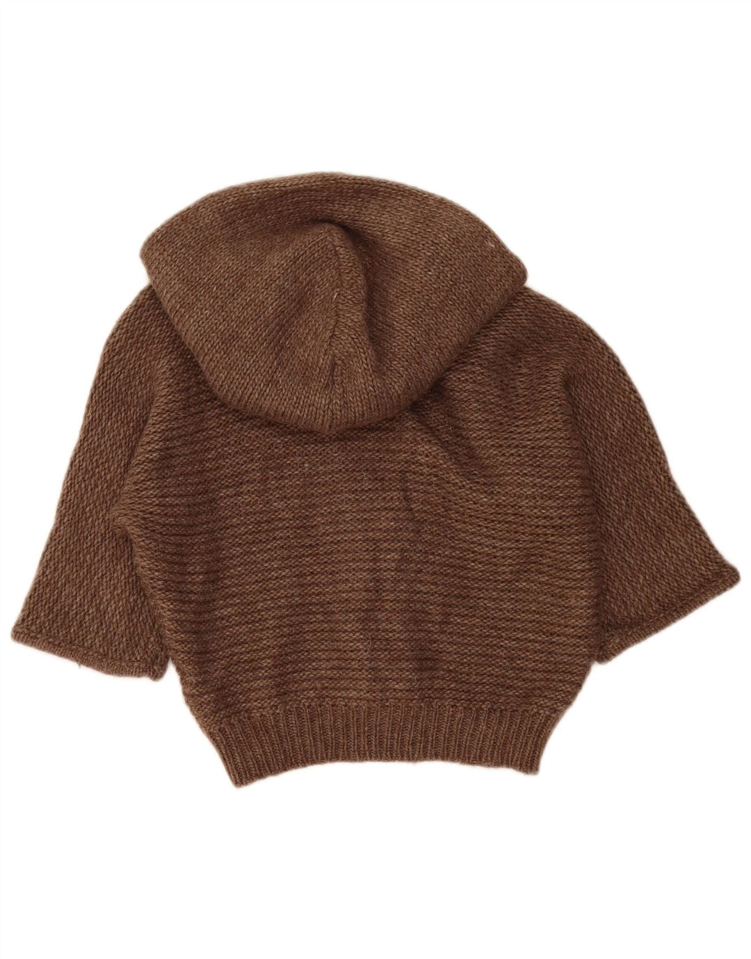Maglione cardigan con maniche a 3/4 da donna Massimo Dutti UK 10 piccolo marrone