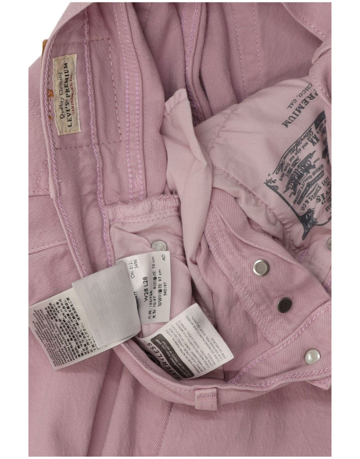 LEVI'S Jeans dritti 501 da donna W28 L28 cotone rosa