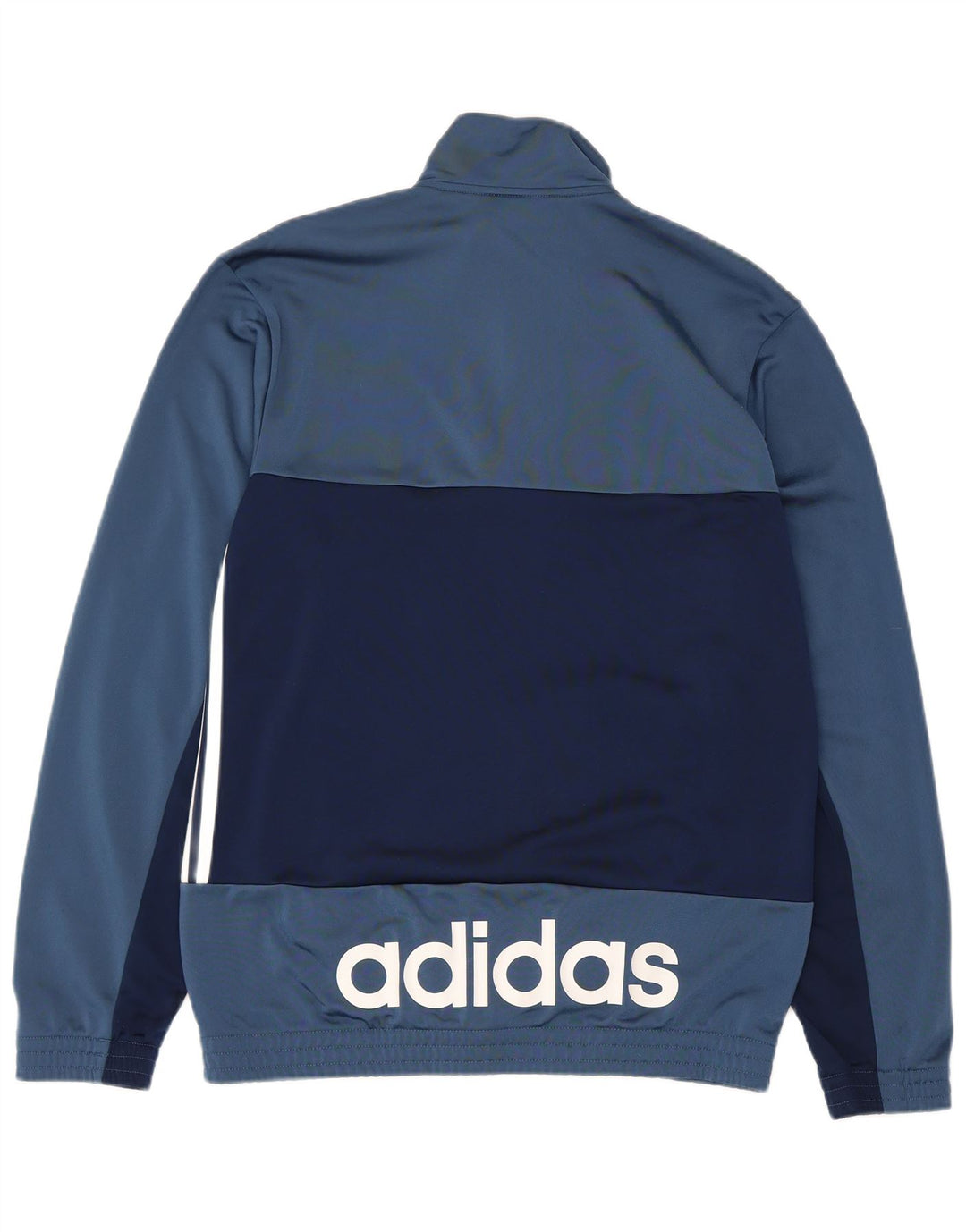 Giacca da tuta grafica da uomo Adidas UK 40/42 Colorblock blu medio