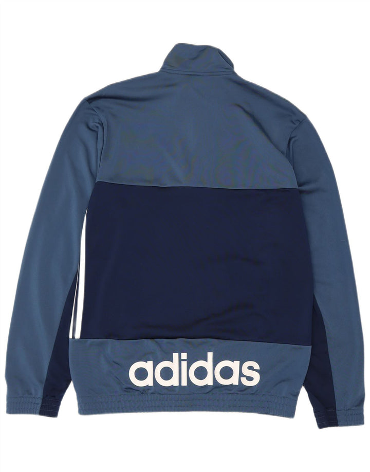 Giacca da tuta grafica da uomo Adidas UK 40/42 Colorblock blu medio