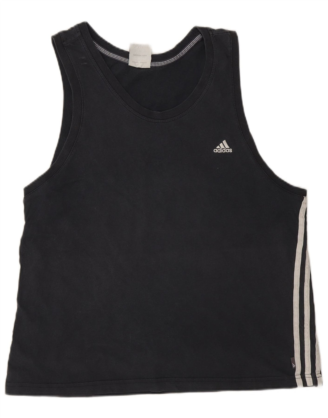 Canotta Adidas da uomo grande in cotone nero