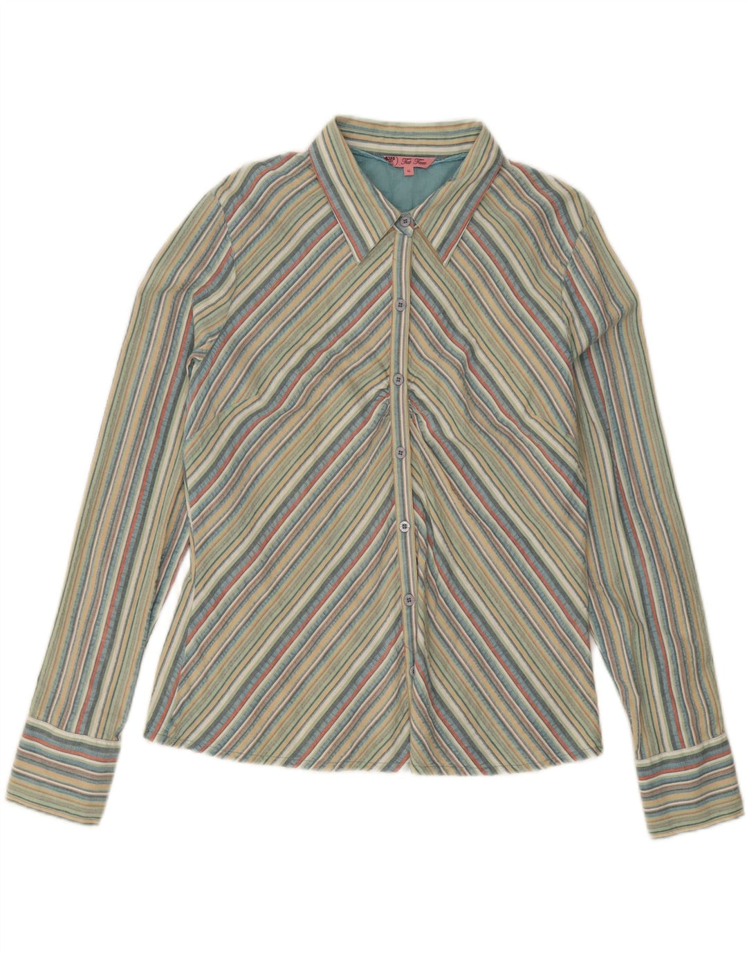 FAT FACE Womens Shirt UK 16 Large  Multicoloured Chevron Cotton Vintage Fat Face and Second-Hand Fat Face from Messina Hembry 