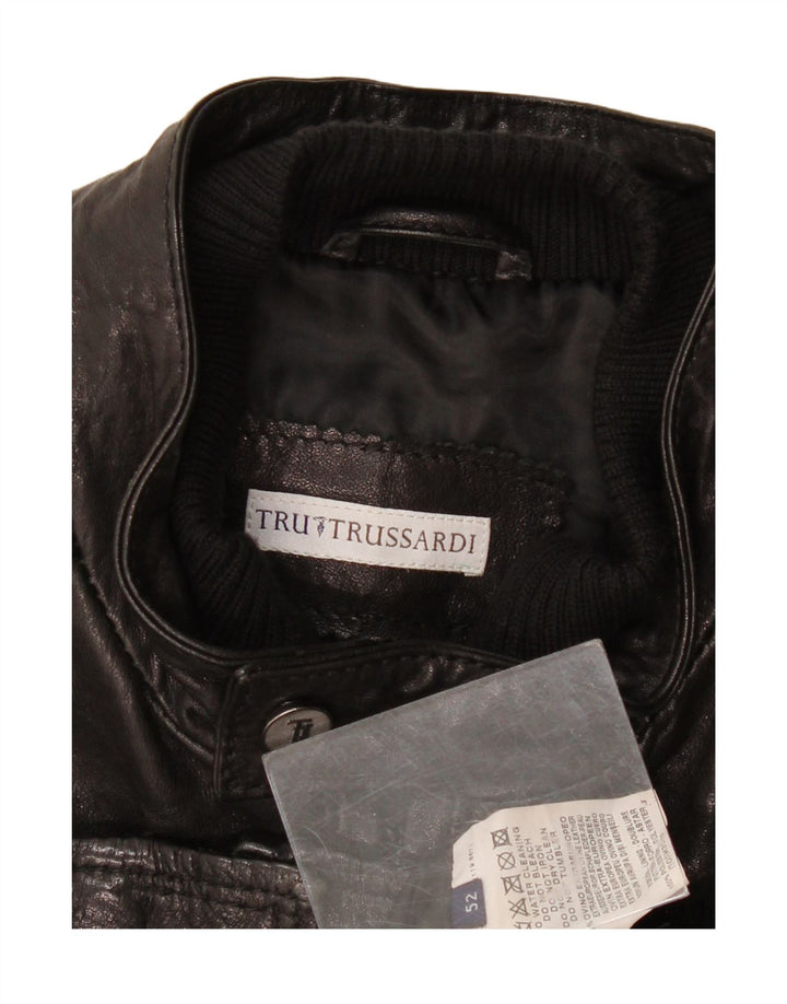 Giacca in Pelle Uomo Trussardi IT 52 XL Pelle Nera