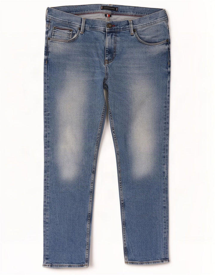 Jeans slim da uomo Tommy Hilfiger W36 L30 cotone blu
