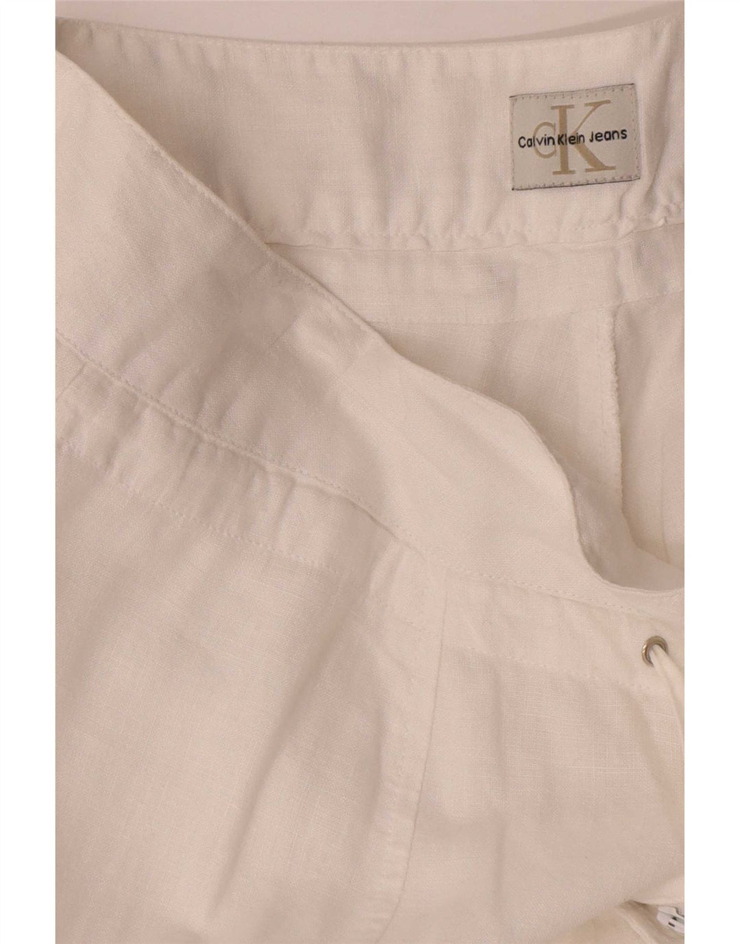 Pantaloni cargo a gamba larga da donna Calvin Klein W36 L34 bianchi