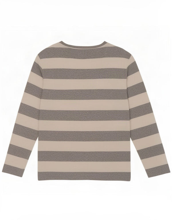 Tommy Hilfiger Top da donna a maniche lunghe UK 20 2XL Cotone a righe grigie