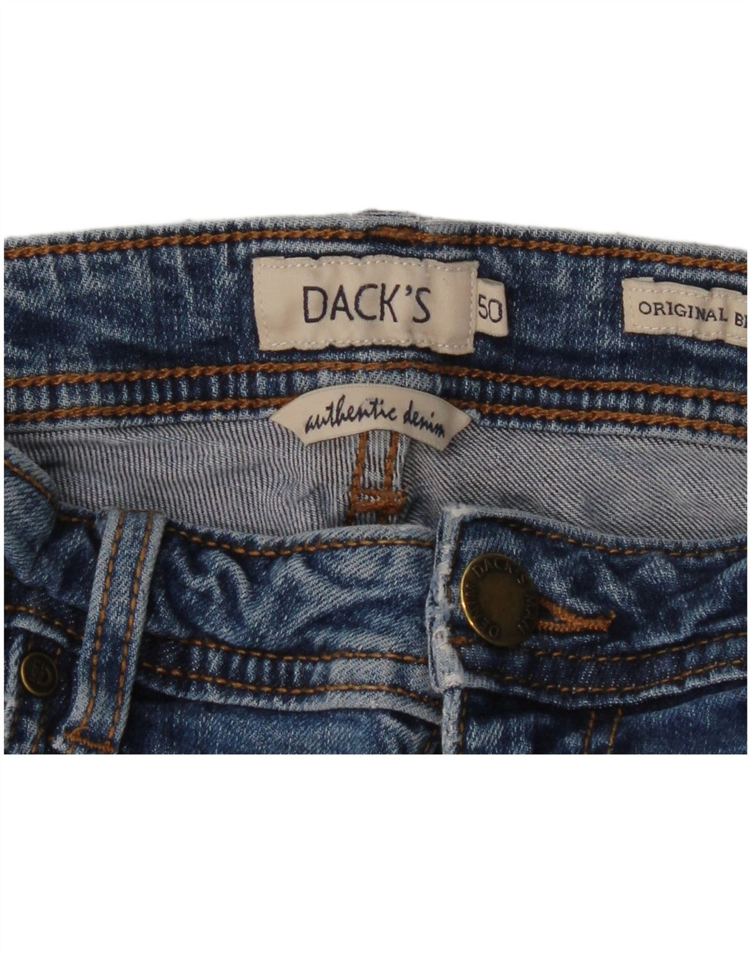 Jeans dritti da uomo di Dack IT 50 Large W32 L31 Blu