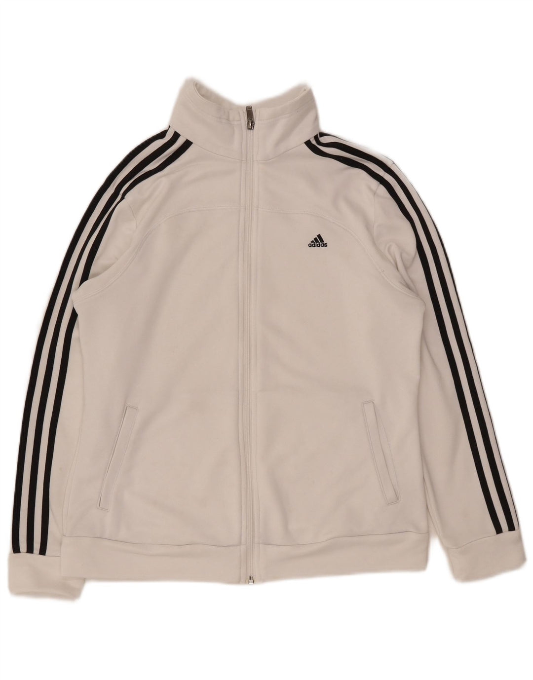 Giacca da tuta da donna ADIDAS Climalite UK 16/18 Large Bianca