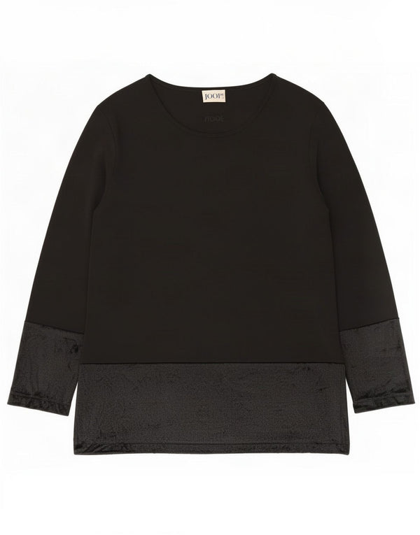 Joop Top Donna Manica Lunga IT 46 Large Nero Viscosa