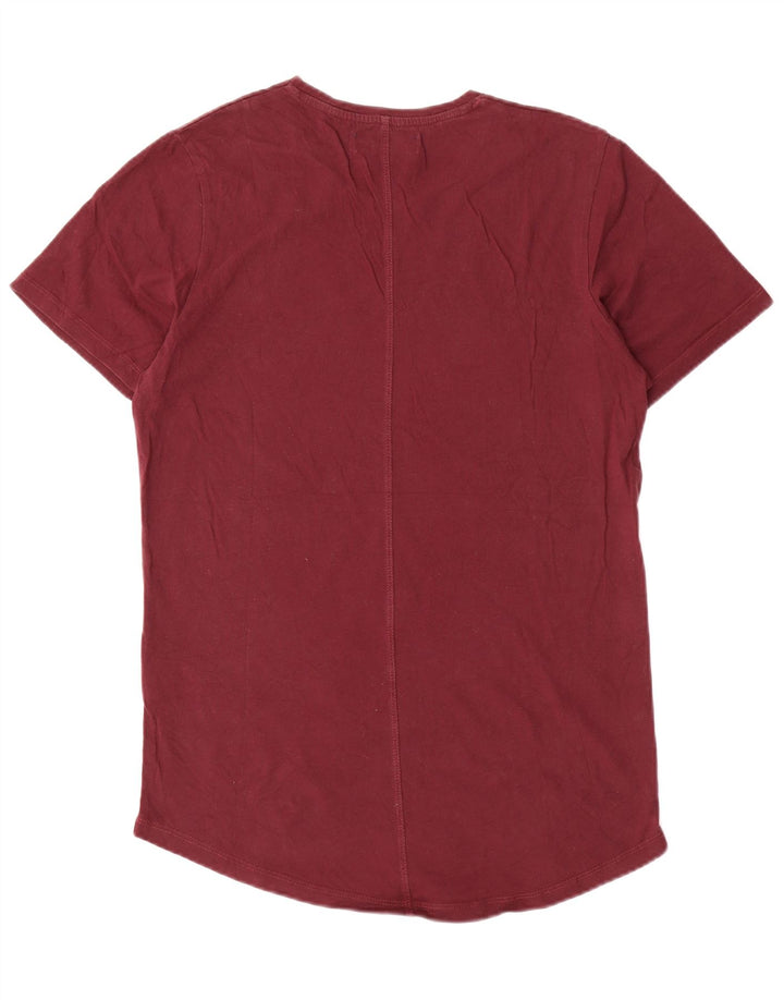 T-shirt da uomo Jack & Jones Top in cotone bordeaux medio