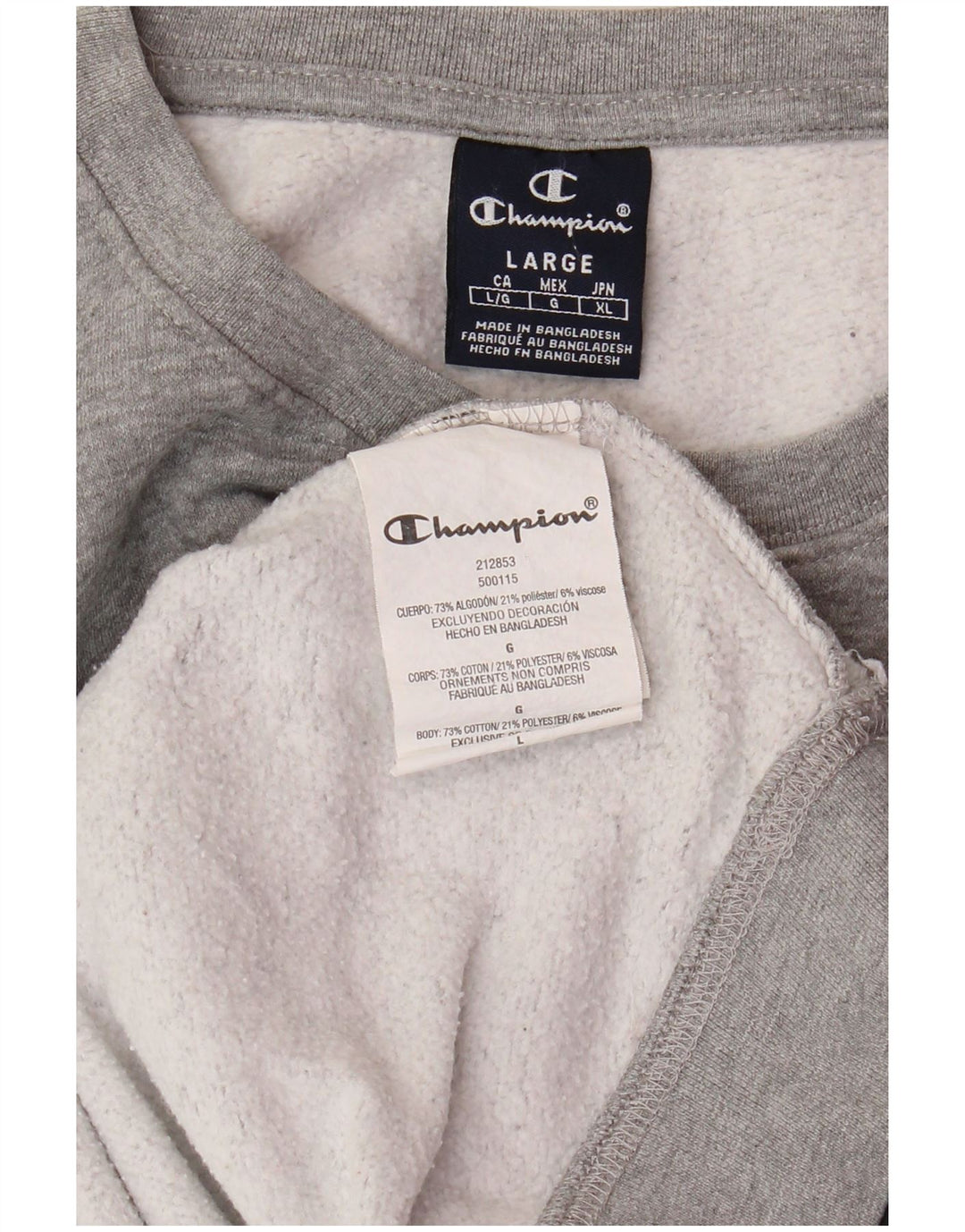 CHAMPION Felpa grafica da uomo Maglione grande cotone grigio