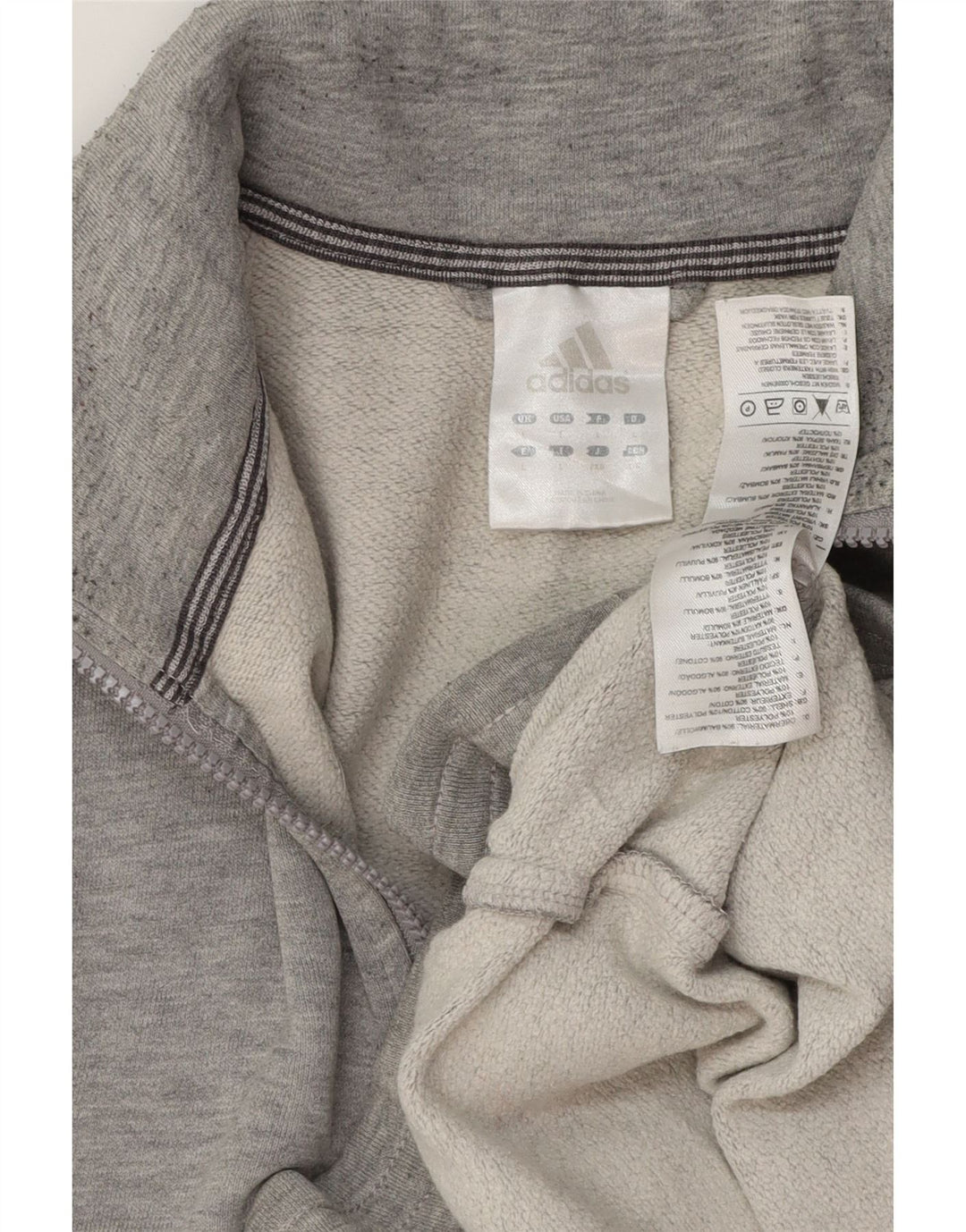 Giacca da ginnastica da uomo Adidas grande in cotone chiazzato grigio