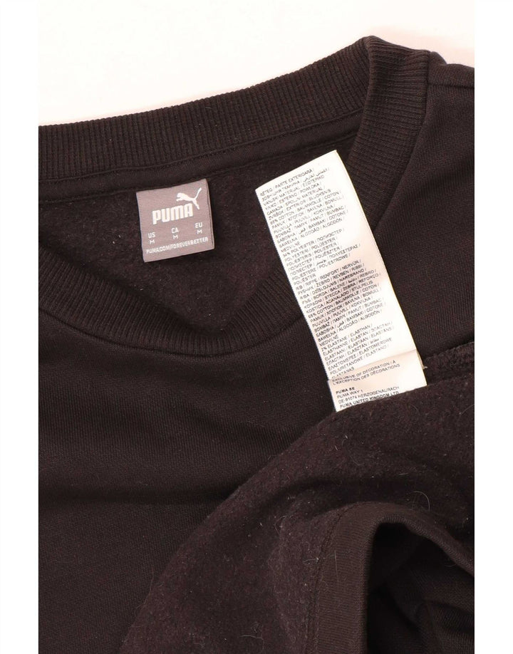 Felpa da donna Puma Jumper UK 14 Medium Black Cotton