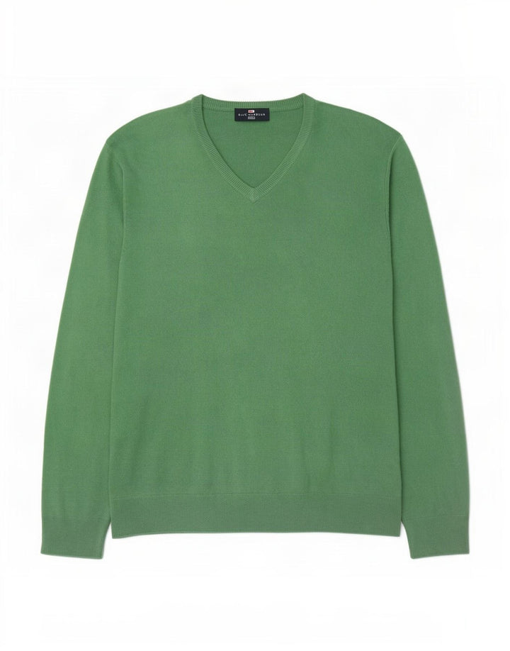 Maglione da uomo con scollo a V Marks & Spencer grande acrilico verde