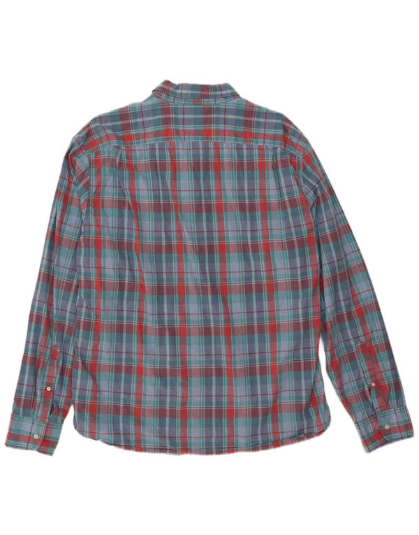 Camicia slim da uomo J. Crew XL in cotone a quadri blu