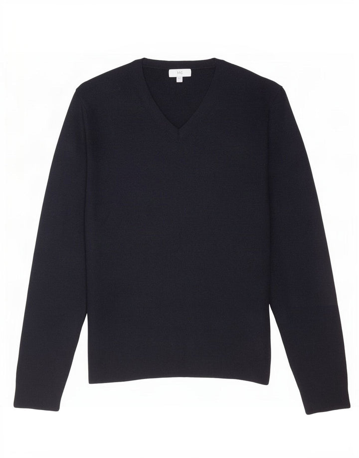 Maglione da donna con scollo a V Marks & Spencer UK 16 Large in viscosa nera