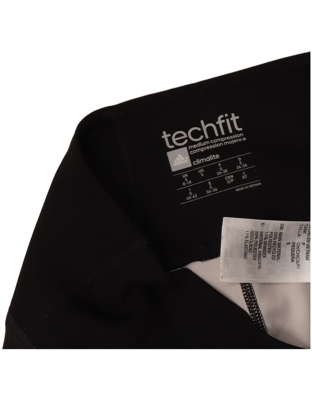 Leggings Adidas Climalite modello astratto da donna UK 8/10 piccolo nero