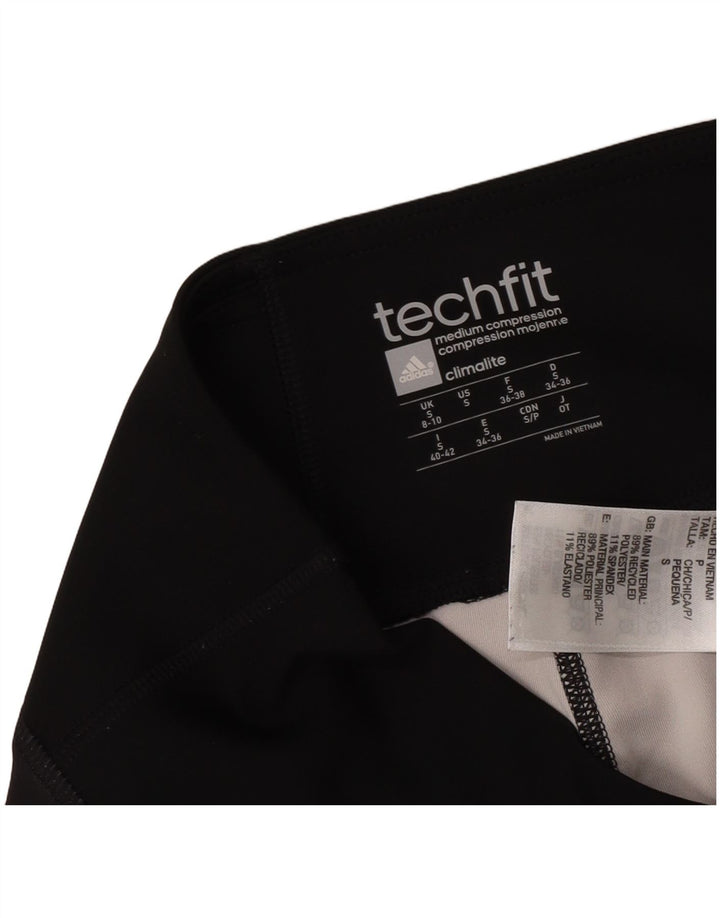 Leggings Adidas Climalite modello astratto da donna UK 8/10 piccolo nero