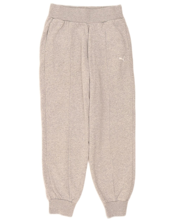 Pantaloni da tuta con grafica da donna Puma Joggers UK 4 XS Cotone chiazzato grigio
