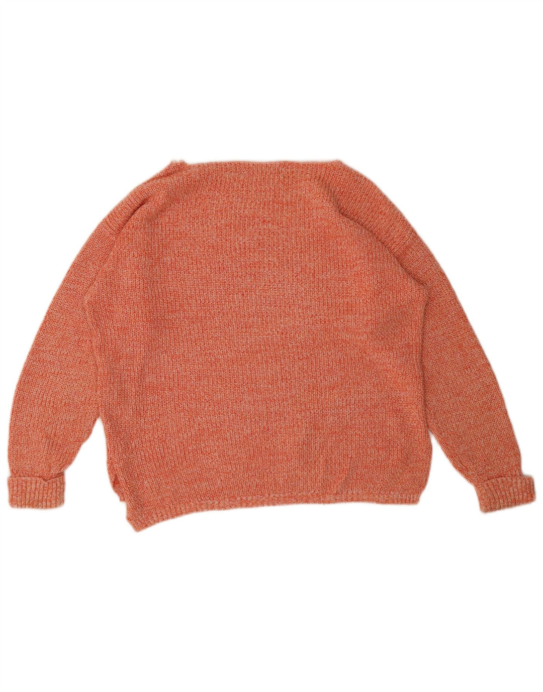 Maglione da donna Marks & Spencer con scollo a barca UK 14 Medio arancione screziato