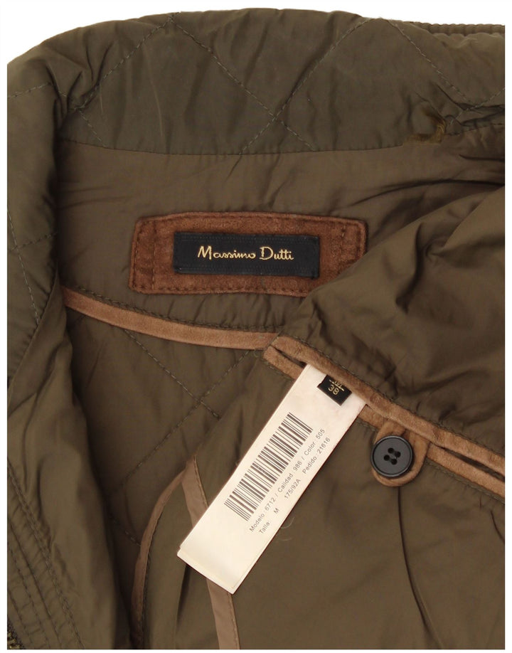 Giacca trapuntata da donna Massimo Dutti EU 38 Nylon verde medio