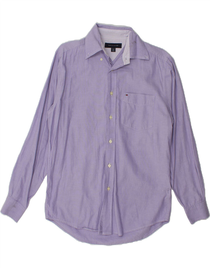 TOMMY HILFIGER Mens Shirt XS Purple Cotton Vintage Tommy Hilfiger and Second-Hand Tommy Hilfiger from Messina Hembry 