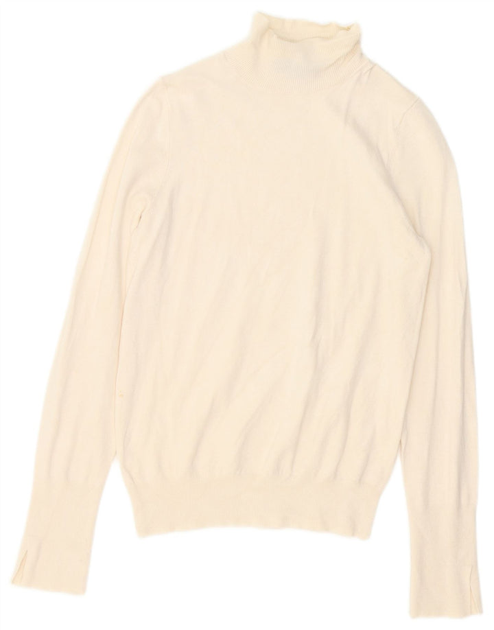 Maglione maglione collo alto da donna Zara UK 10 piccolo beige