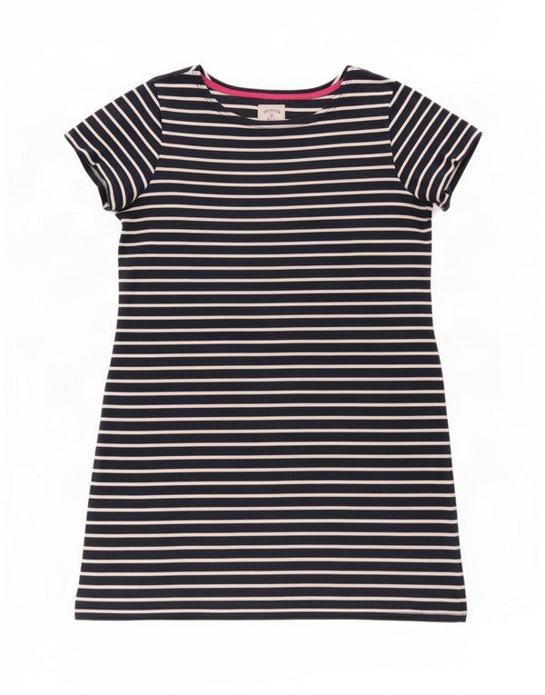 Abito T-shirt da donna Joules UK 18 XL Cotone a righe blu navy