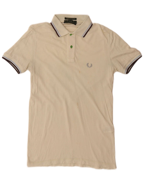 Polo da uomo Fred Perry piccola in cotone a righe verdi