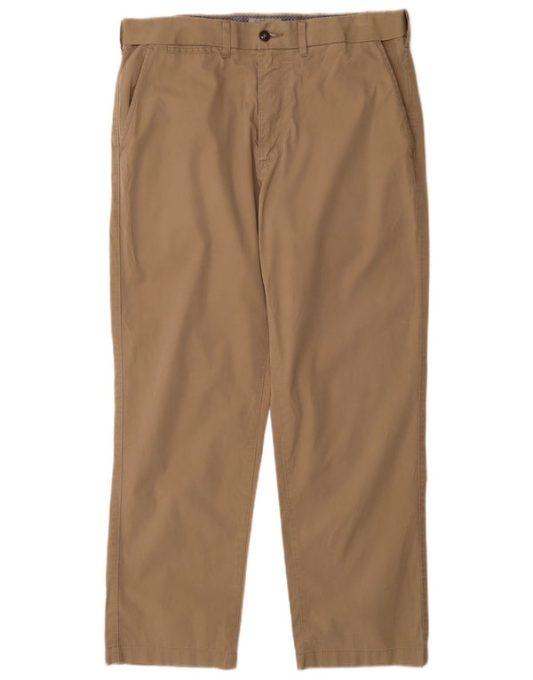 Pantaloni chino regolari da uomo Marks & Spencer W34 L29 cotone beige