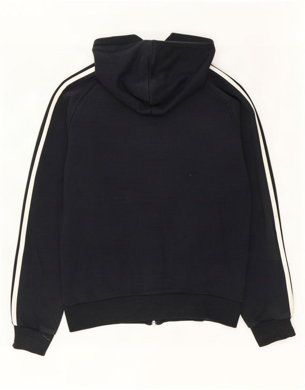 Maglione con cappuccio e zip Adidas da uomo piccolo in cotone nero