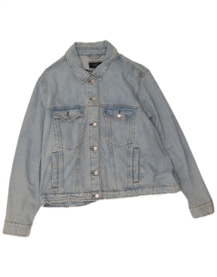 Giacca in denim da donna Marks & Spencer UK 28 6XL cotone blu