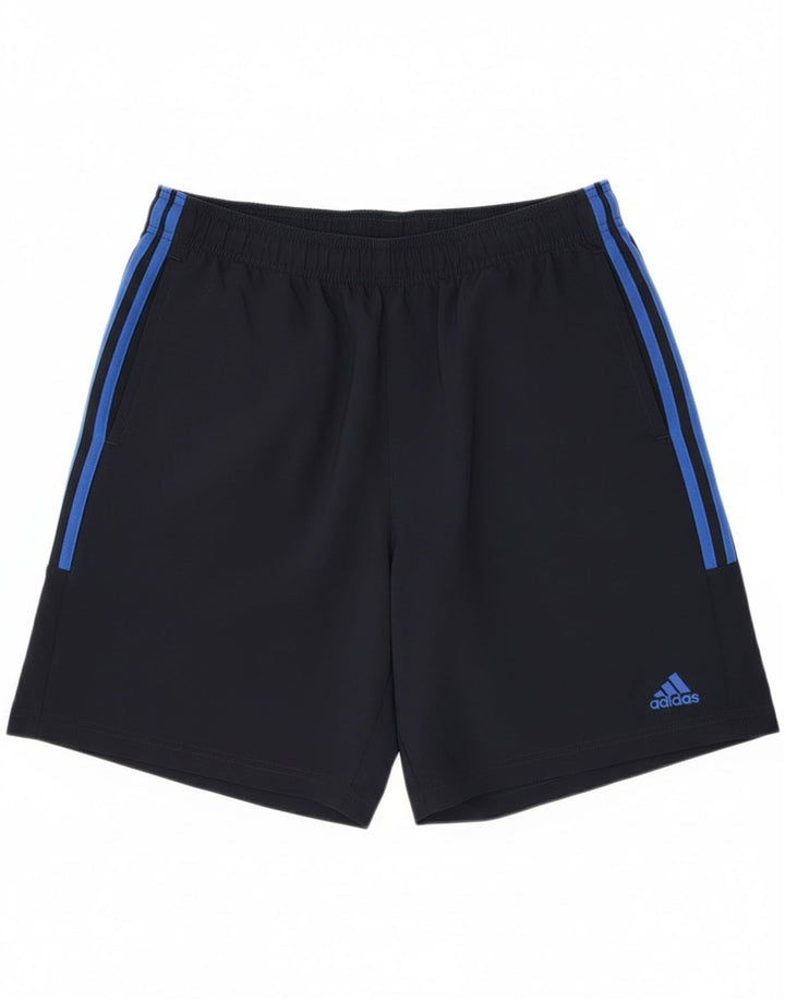 Pantaloncini sportivi da uomo Adidas Large blu navy in poliestere