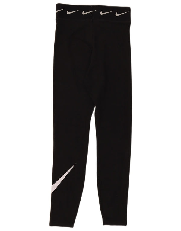 Leggings grafici NIKE da donna UK 8 piccoli neri