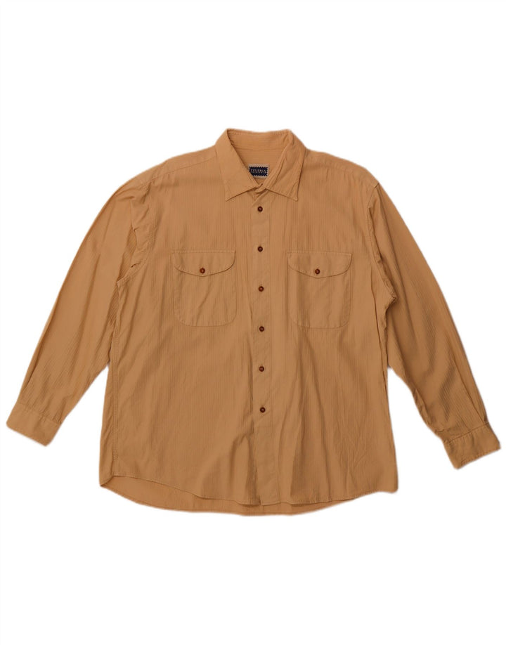 Camicia vintage da uomo grande beige
