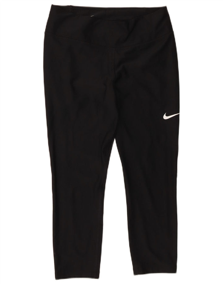 Leggings Capri Dri Fit da donna NIKE UK 12 poliestere nero medio