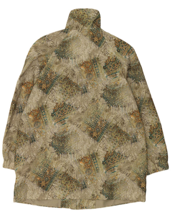 Cappotto vintage da donna a vento UK 20 2XL Poliestere floreale verde