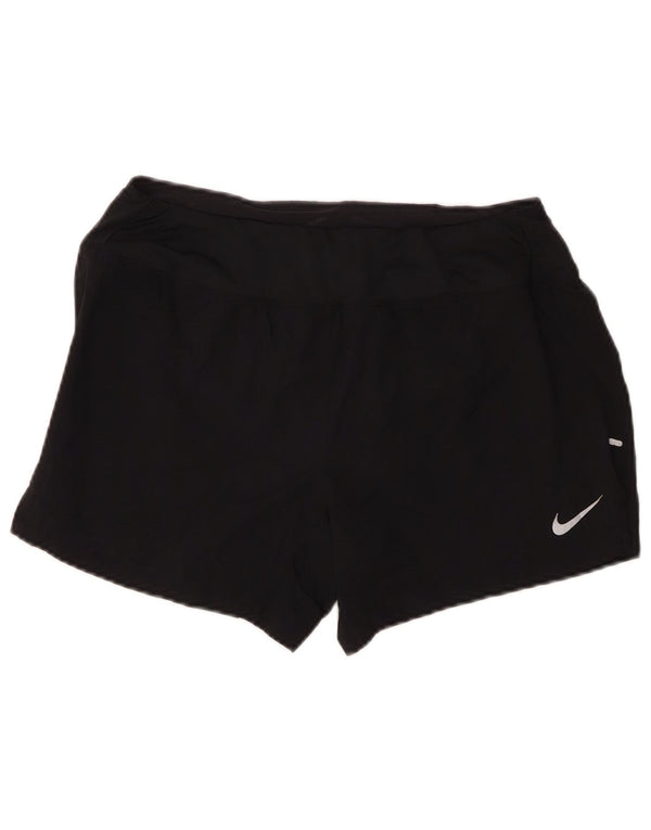 Pantaloncini sportivi Nike Dri Fit Regular da donna UK 14 Medium Nero Poliestere