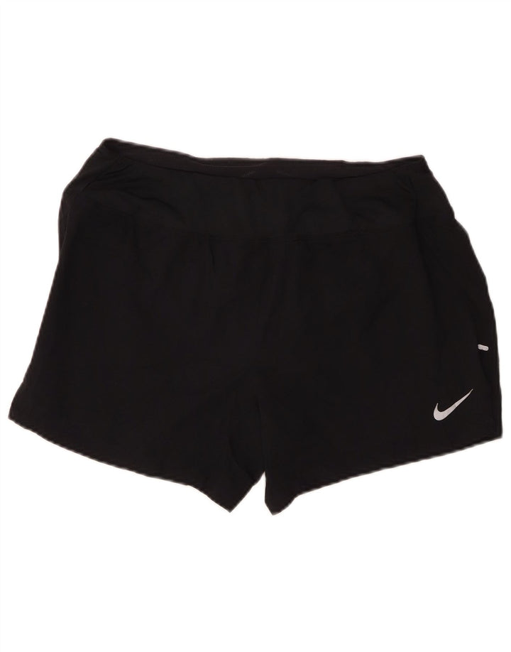Pantaloncini sportivi Nike Dri Fit Regular da donna UK 14 Medium Nero Poliestere