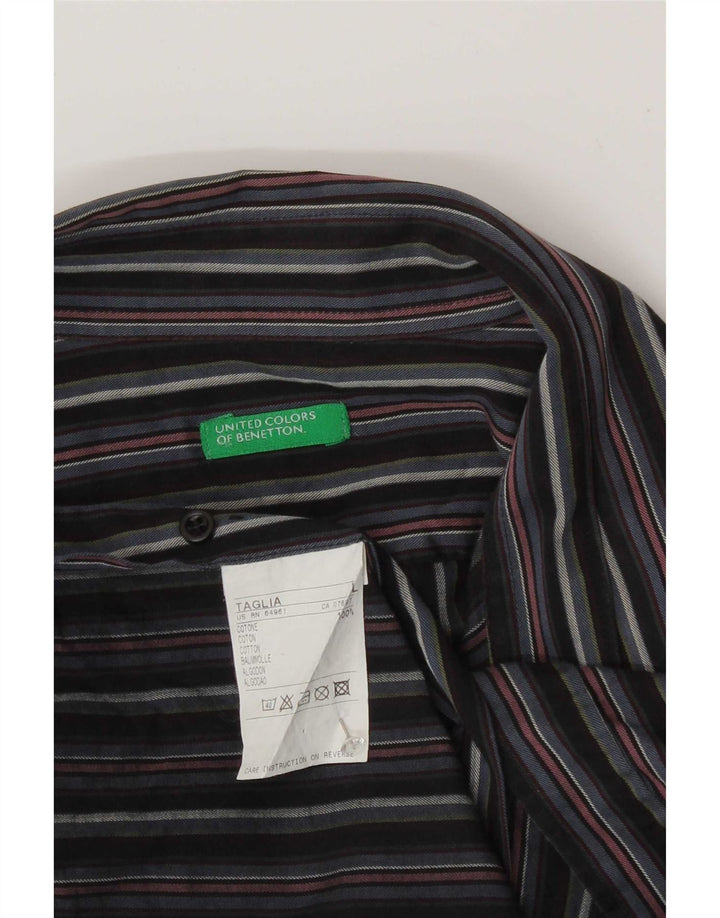 Camicia Benetton Uomo Cotone Righe Grandi Multicolor