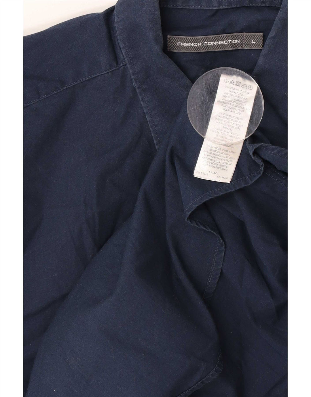 Camicia da uomo French Connection grande in cotone blu navy