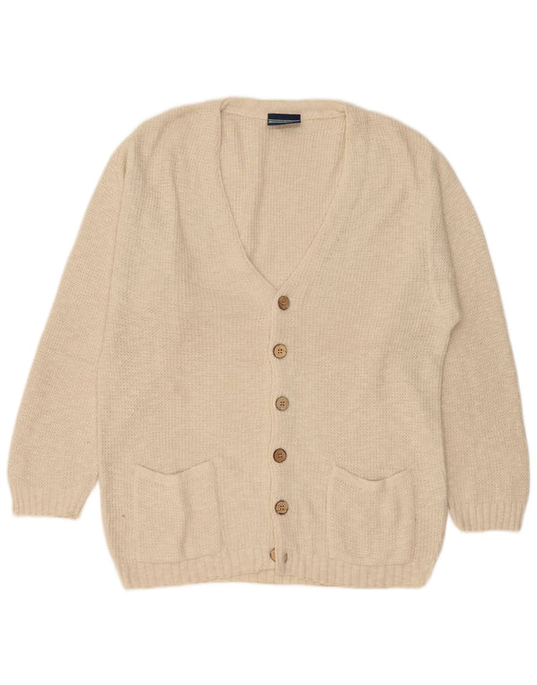 Maglione Cardigan Uomo Quattro Castella Grande Cotone Beige