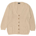 Maglione Cardigan Uomo Quattro Castella Grande Cotone Beige