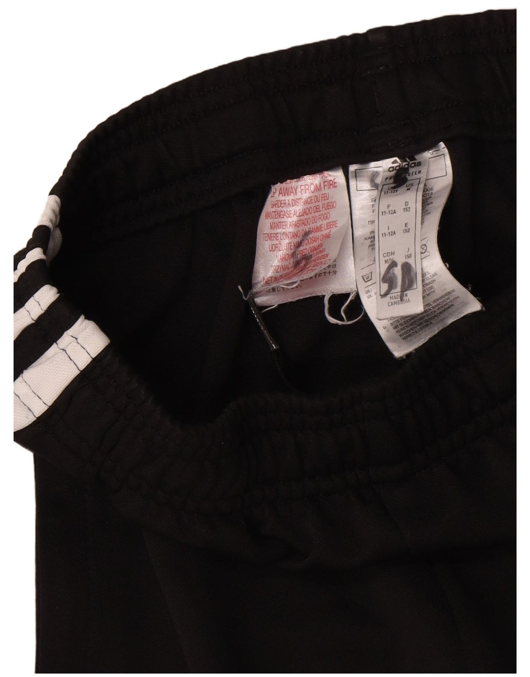 Pantaloni da tuta con grafica Adidas da ragazzo 11-12 anni in poliestere nero