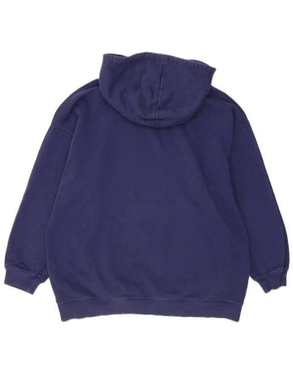 Maglione oversize con cappuccio da donna Zara UK 10 piccolo in cotone blu navy