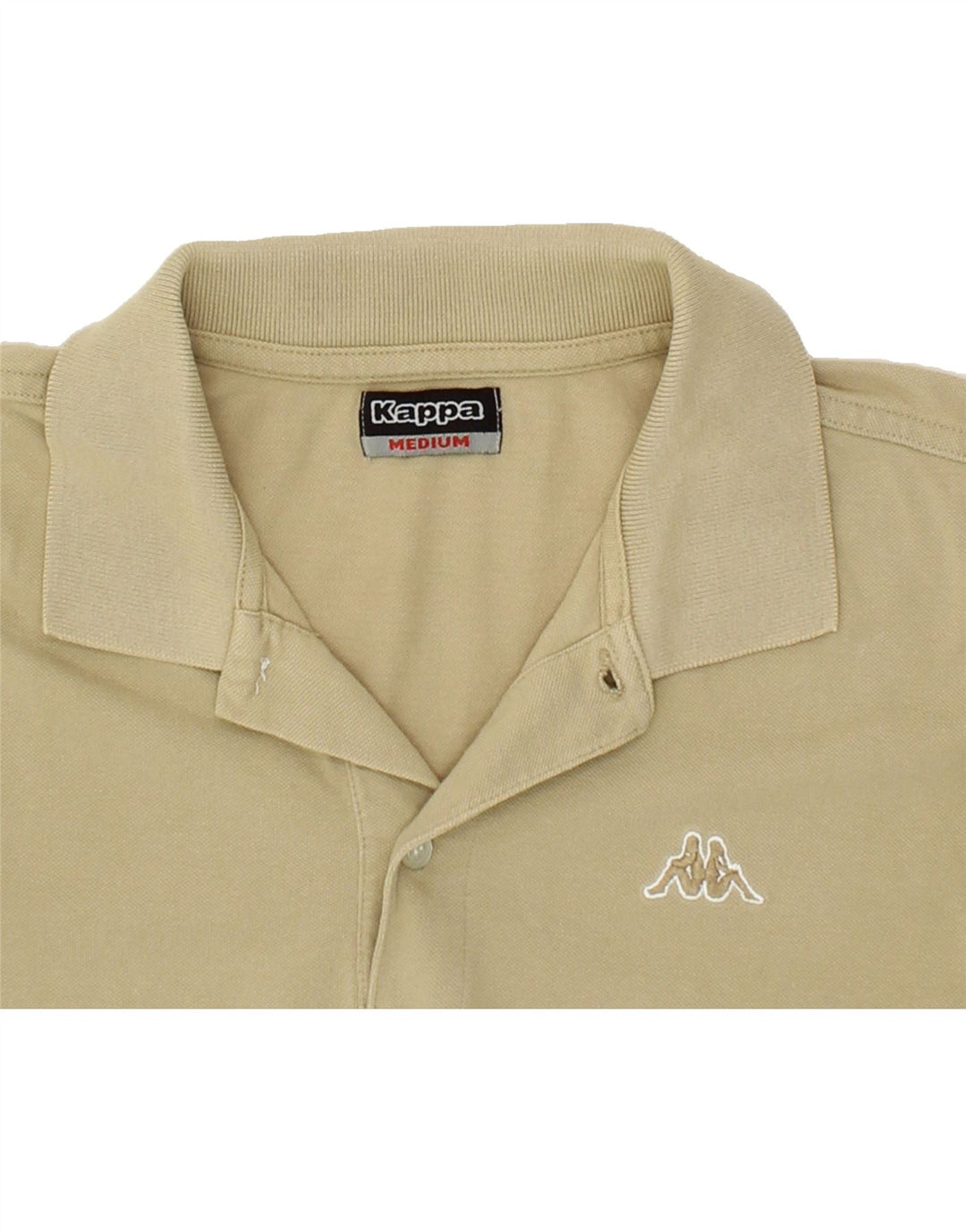KAPPA Mens Polo Shirt Medium Beige Cotton Vintage Kappa and Second-Hand Kappa from Messina Hembry 