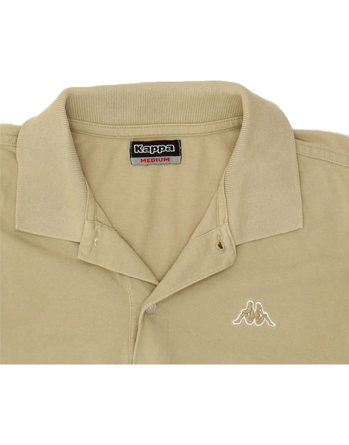 KAPPA Mens Polo Shirt Medium Beige Cotton Vintage Kappa and Second-Hand Kappa from Messina Hembry 