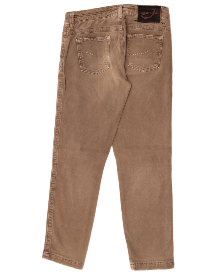 Jeans slim su misura da donna Jacob Cohen W27 L28 cotone marrone