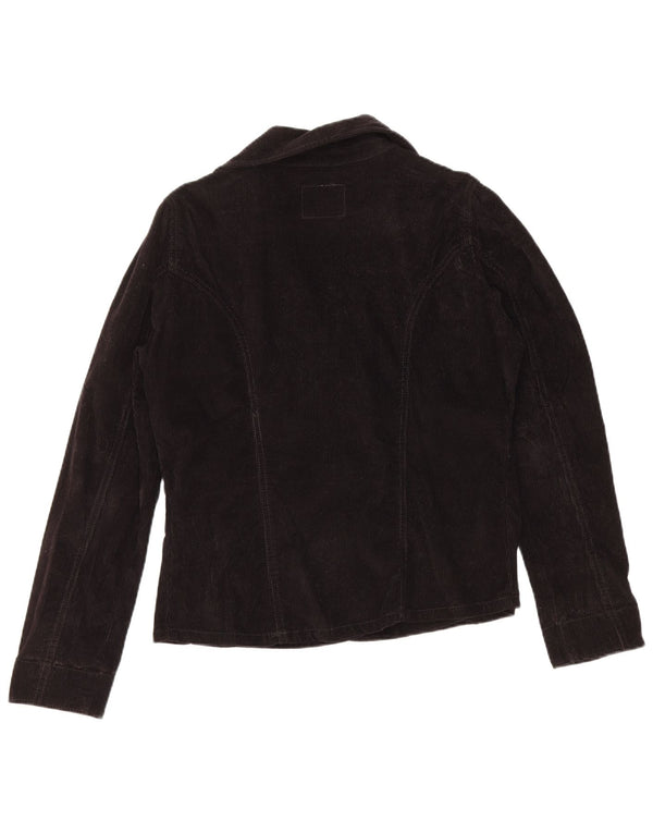 Cappotto da marinaio in velluto a coste da donna Levi's UK 16 grande cotone nero